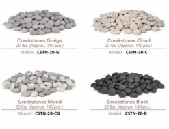 American Fyre Designs Creekstone Fire Pit Rocks - 20 Lbs -Fire Pit Shop american fyre designs creekstones fire pit media 20 lbs 68