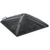 Aspen Industries Master Flame Low-Profile Hinged Square Fire Pit Screen - Carbon Steel -Fire Pit Shop aspen industries master flame low profile hinged square screen carbon steel 30