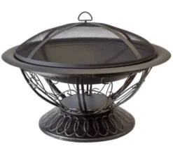AZ Patio Heaters 30 Inch Scroll Wood Burning Fire Pit