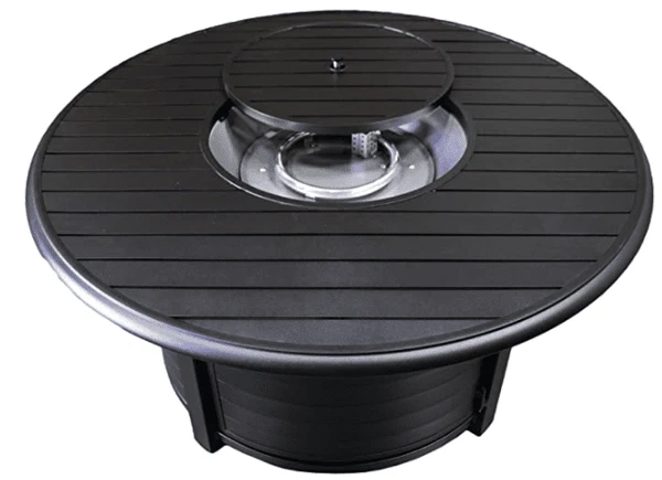 AZ Patio Heaters 48 Inch Black Round Propane Fire Table 3 AZ Patio Heaters 48 Inch Black Round Propane Fire Table