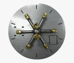 Bobe Water And Fire 24 Inch Round Stainless Steel Fire Gas Fire Pit Kit - Automatic Ignition