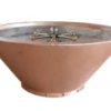 Bobe Water And Fire 24 X 7 Inch Round Fire Pot - Manual Ignition -Fire Pit Shop bobe water and fire 24 x 7 round gas fire pot manual ignition 38