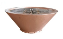 Bobe Water And Fire 28 X 12 Round Gas Fire Pot - Manual Ignition