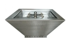 Bobe Water And Fire 28 X 12 Square Gas Fire Pot - Manual Ignition