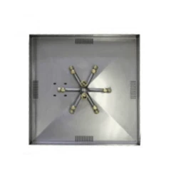 Bobe Water And Fire 30 Inch Square Stainless Steel Fire Gas Fire Pit Kit - Automatic Ignition