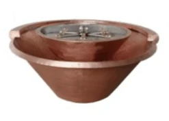 Bobe Water And Fire Artisan Series 24 X 7 Round Fire And Water Bowl With Seamless Lip - Manual Ignition