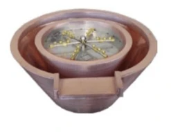 Bobe Water And Fire Artisan Series 28 X 12 Round Fire And Water Bowl With Extended Lip - Manual Ignition