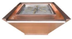 Bobe Water And Fire Artisan Series 32 X 12 Square Fire And Water Bowl With Seamless Lip - Automatic Ignition