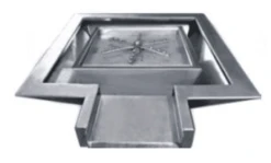 Bobe Water And Fire Artisan Series 36 X 16 Square Fire And Water Bowl With Extended Lip - Automatic Ignition