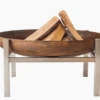 Curonian Deco 25 X 14 Inch Parnidis Steel Wood Burning Fire Pit -Fire Pit Shop curonian deco 25 x 14 inch parnidis steel wood burning fire pit 45