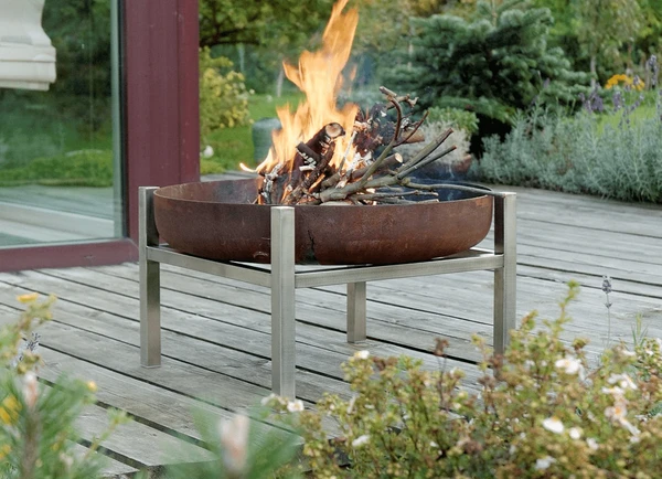 Curonian Deco 25 X 14 Inch Parnidis Steel Wood Burning Fire Pit 4 Curonian Deco 25 X 14 Inch Parnidis Steel Wood Burning Fire Pit - Image 2