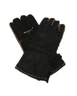Dagan 14 Inch Black Suede Fireplace Gloves