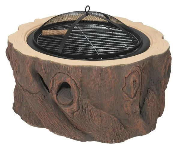 Dagan 29 Inch Wood Stump Wood-Burning Fire Pit 3 Dagan 29 Inch Wood Stump Wood-Burning Fire Pit