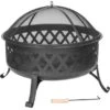 Dagan 30 Inch Black Diamond Wood Burning Fire Pit -Fire Pit Shop dagan 30 inch black diamond wood burning fire pit 6