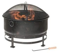 Dagan 30 Inch Bronze Cauldron Wood-Burning Fire Pit