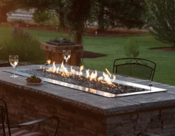 Empire Outdoor Linear Carol Rose 48 Inch Stainless Steel Gas Fire Pit
