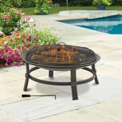Endless Summer 29' Brushed Copper Fire Bowl -Fire Pit Shop endless summer 29 brushed copper fire bowl 55