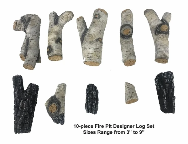 Enhance A Fire Designer Birch Gas Fire Pit Log Set 6 Enhance A Fire Designer Birch Gas Fire Pit Log Set - Image 4
