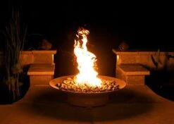 Fire Pit Art 36 Inch Asia Gas Fire Pit - Match Lit