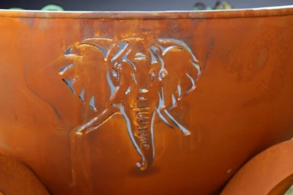 Fire Pit Art Africa's Big Five Game Wood Burning Fire Pit 4 Fire Pit Art Africa's Big Five Game Wood Burning Fire Pit - Image 2