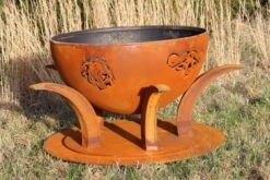 Fire Pit Art Africa's Big Five Gas Fire Pit - Electronic Ignition