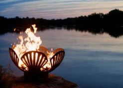 Fire Pit Art Barefoot Beach Gas Fire Pit - Match Lit