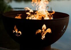 Fire Pit Art Fleur De Lis Gas Fire Pit