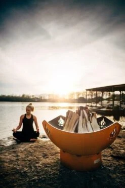 Fire Pit Art Namaste Gas Fire Pit -Fire Pit Shop fire pit art namaste gas fire pit 60