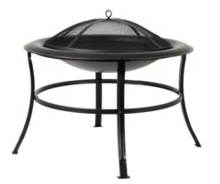 Fire Sense 30 Inch Tokia Round Wood Burning Fire Pit