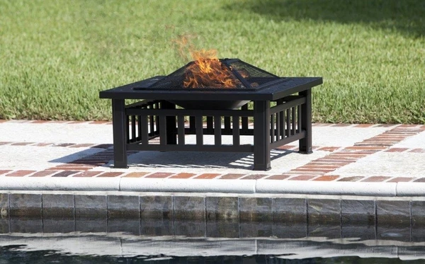 Fire Sense 32' Stonemont Square Wood Burning Fire Pit 4 Fire Sense 32' Stonemont Square Wood Burning Fire Pit - Image 2