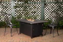 Fire Sense 34' Meerin Rectangular Propane Gas Fire Pit -Fire Pit Shop fire sense 34 meerin rectangular propane gas fire pit 53