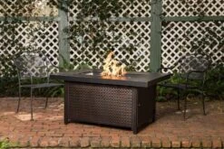 Fire Sense 34' Weyland Rectangular Propane Gas Fire Pit -Fire Pit Shop fire sense 34 weyland rectangular propane gas fire pit 59