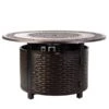 Fire Sense 44' Bellante Woven Propane Gas Fire Pit -Fire Pit Shop fire sense 44 bellante woven propane gas fire pit 59