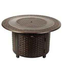 Fire Sense 44' Bellante Woven Propane Gas Fire Pit -Fire Pit Shop fire sense 44 bellante woven propane gas fire pit 61