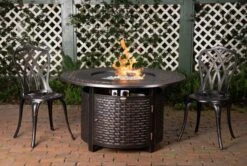 Fire Sense 44' Bellante Woven Propane Gas Fire Pit -Fire Pit Shop fire sense 44 bellante woven propane gas fire pit 63