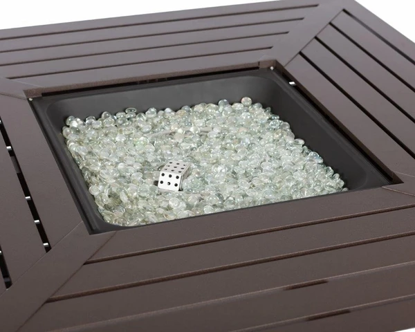 Fire Sense 45' Danang Square Propane Gas Fire Pit 5 Fire Sense 45' Danang Square Propane Gas Fire Pit - Image 3