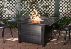 Fire Sense 46' Palmetto Square Propane Gas Fire Pit -Fire Pit Shop fire sense 46 palmetto square propane gas fire pit 51