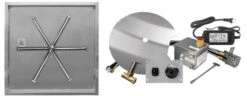 Firegear 20 Inch Stainless Steel Square Drop-In Burner Kit - AWS Ignition