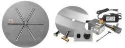 Firegear 44 Inch Flat Stainless Steel Round Burner Kit - AWS Ignition