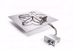 Hearth Products Controls 18 Inch Square Flat Pan Fire Pit Burner For Small Tank Applicatons - Push Button Ignition
