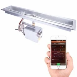 HPC 24 Inch Torpedo Trough Burner And Insert With Bluetooth Connectivity - IPI -Fire Pit Shop hpc 24 inch torpedo trough burner and insert with bluetooth connectivity ipi 51