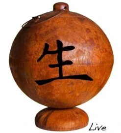 Ohio Flame Live, Laugh, Love Wood Burning Fire Globe