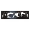 P&D Metal Works Bear And Cubs Wood Burning Fire Ring - 14 Gauge
