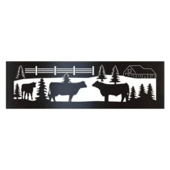 P&D Metal Works Cows On The Farm Wood Burning Fire Ring
