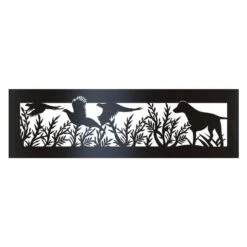 P&D Metal Works Dog And Pheasant Wood Burning Fire Ring