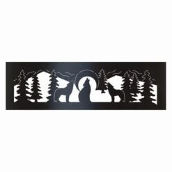 P&D Metal Works Wolves Wood Burning Fire Ring