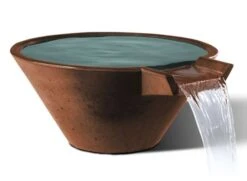 Slick Rock Concrete 22 Inch Cascade Conical Water Bowl