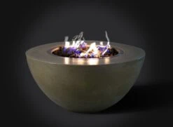 Slick Rock Concrete 34 Inch Oasis Fire Bowl - Electronic Ignition
