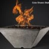 Slick Rock Concrete 34 Inch Ridgeline Square Fire Bowl - Electronic Ignition -Fire Pit Shop slick rock concrete 34 inch ridgeline square fire bowl electronic ignition 72