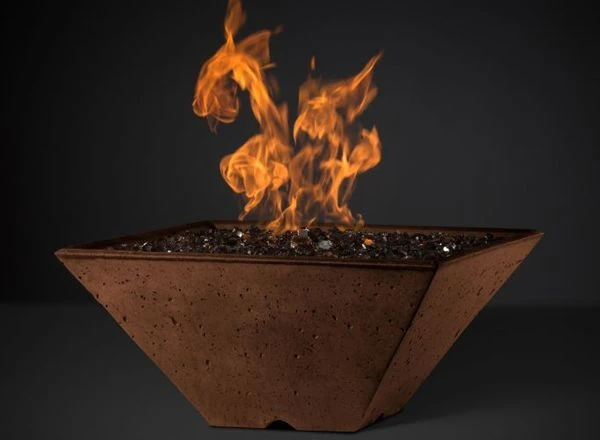 Slick Rock Concrete 34 Inch Ridgeline Square Fire Bowl Enclosure And Media Pan 3 Slick Rock Concrete 34 Inch Ridgeline Square Fire Bowl Enclosure And Media Pan